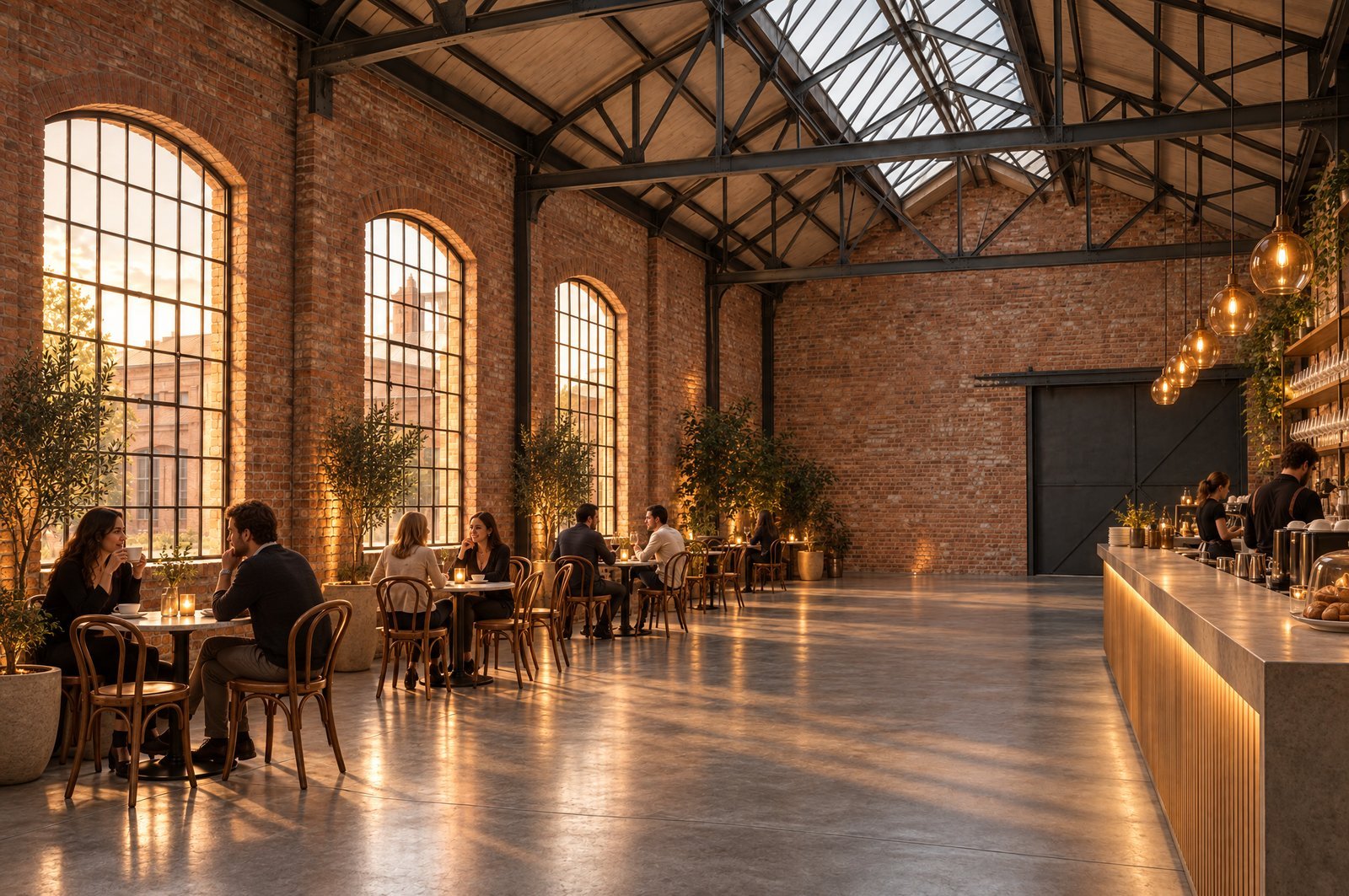 Café dans la halle